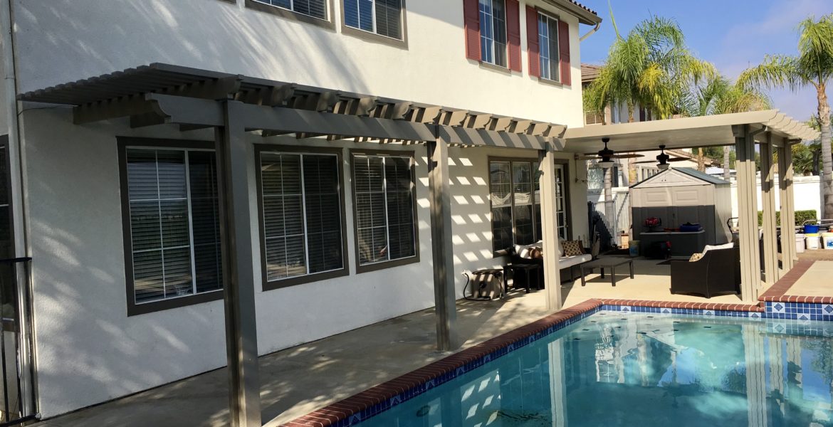 Light brown combination patio cover