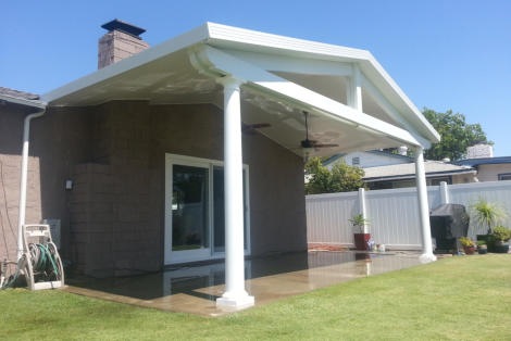 White Solid Patio Cover Gray Home