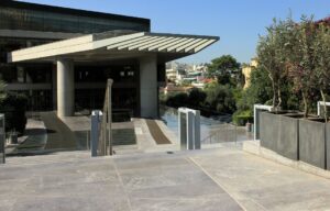 Urban structure with a spacious glass window with best combination patio covers