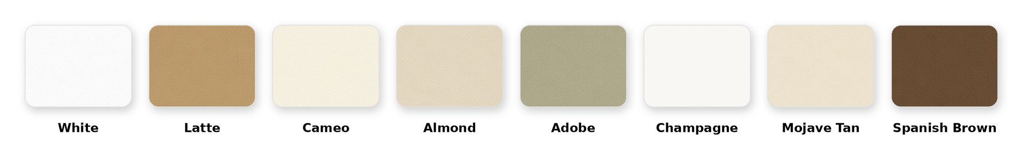Solid flat pan ceiling color chart
